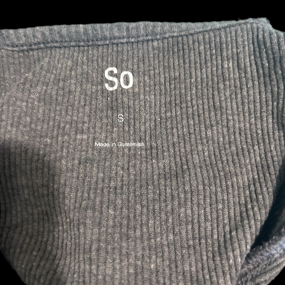 SO Charcoal Ribbed Tank - Picture 2 of 4